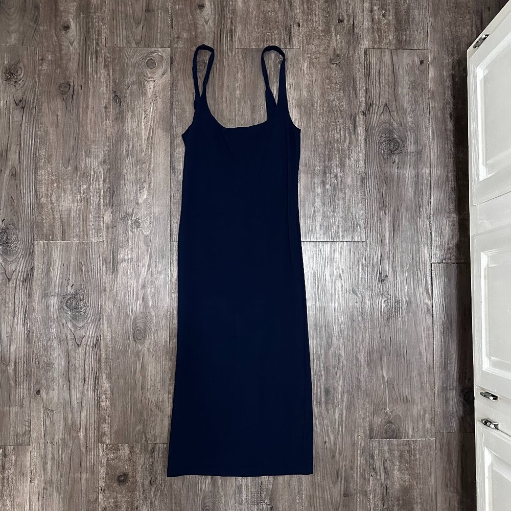 Forever 21 Dark Blue Midi Dress Size Small